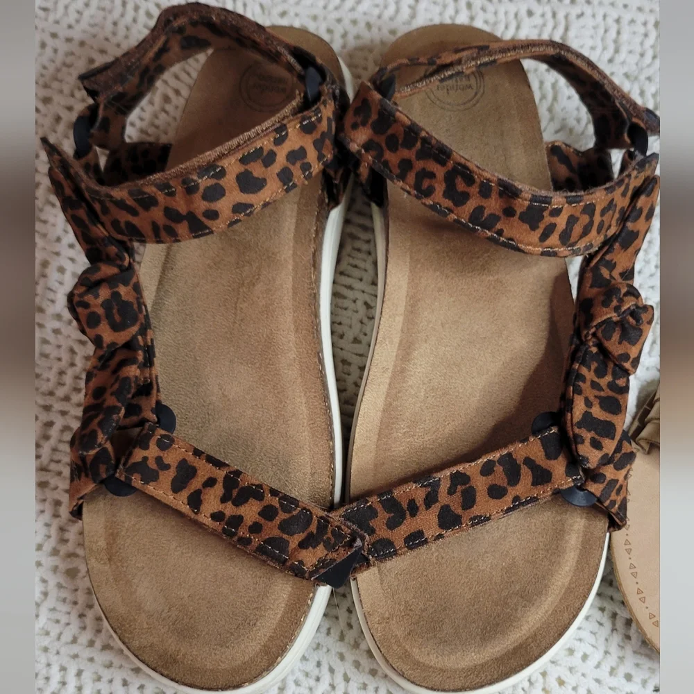 Wonder Nation Animal Print Sandals Big Kids 6